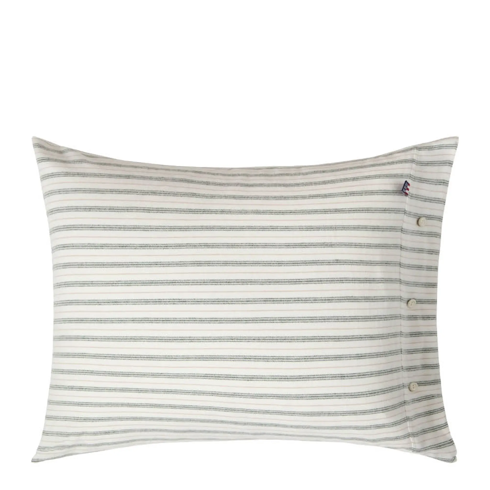 Lexington Örngott flanell 50x60 cm randig vit/grön/beige