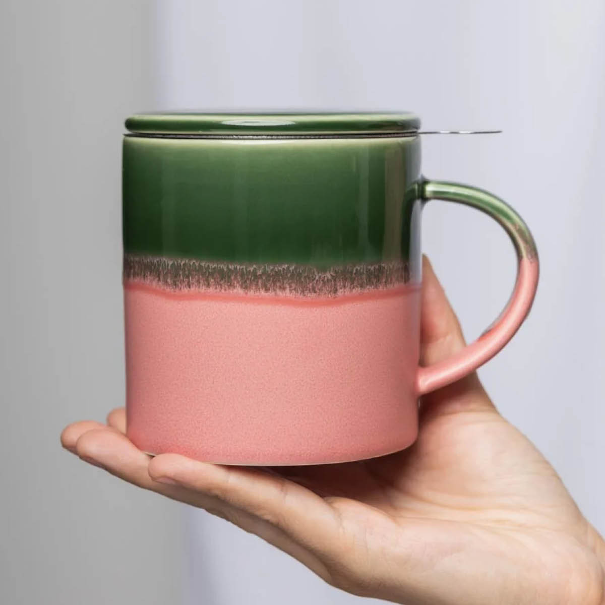 Tranquillo Industrial kopp med tesil og lokk 41 cl grønn