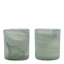 Kae ljuslykta 8 cm 2-pack grå