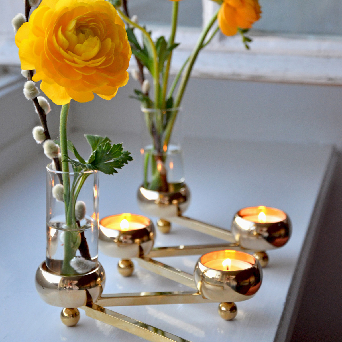 Klong Constella Ljusstake 10 hållare Mässing