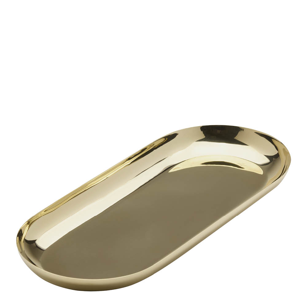 Skultuna Dekorfat ovalt 11x26 cm messing