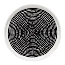 Räsymatto Tallrik Svart liten prick 13,5 cm