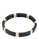 Enamel Tiles Crystal Line armband emalj svart/guld/kristall