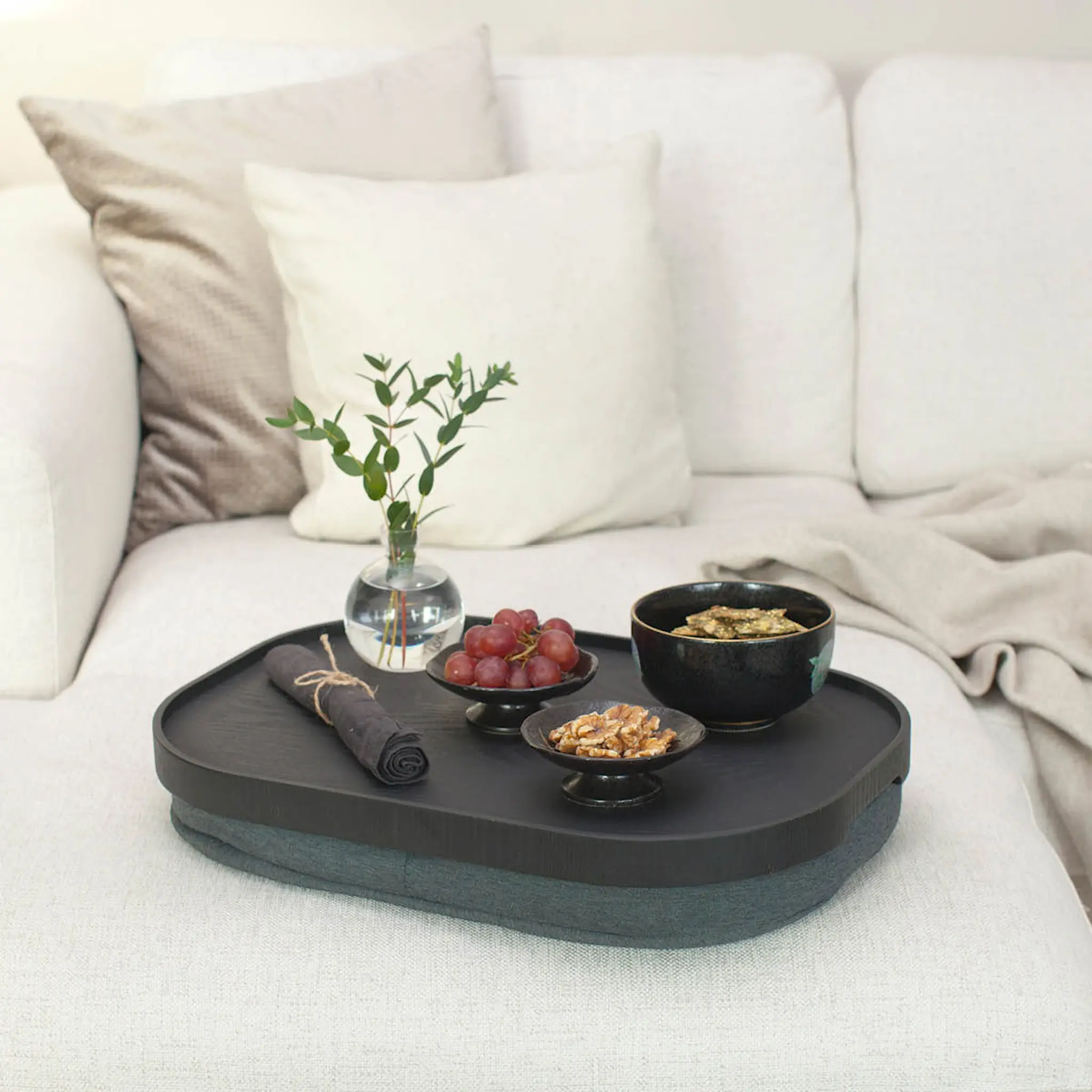 Bosign CurveLine Sylitarjotin anti-slip 47x34 cm Musta/Harmaa