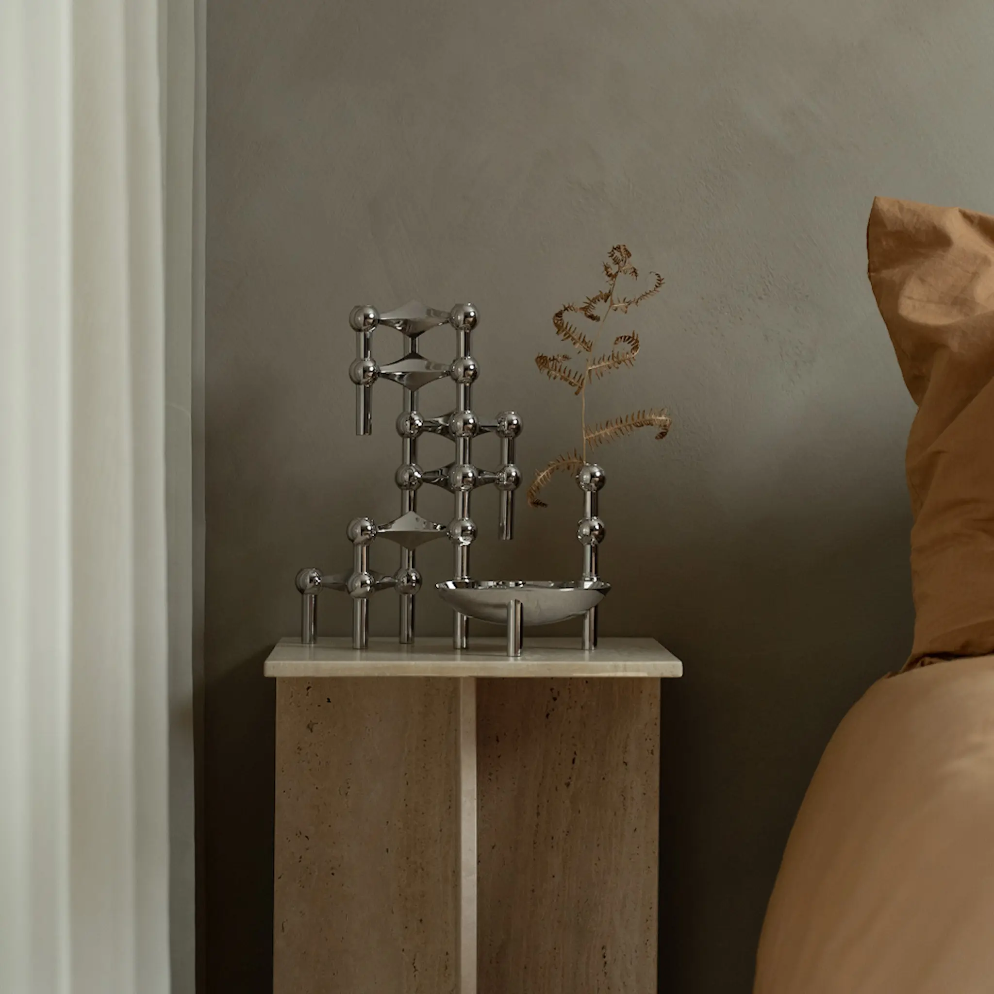 Stoff Nagel Stoff Nagel ljusstake 1-pack Krom