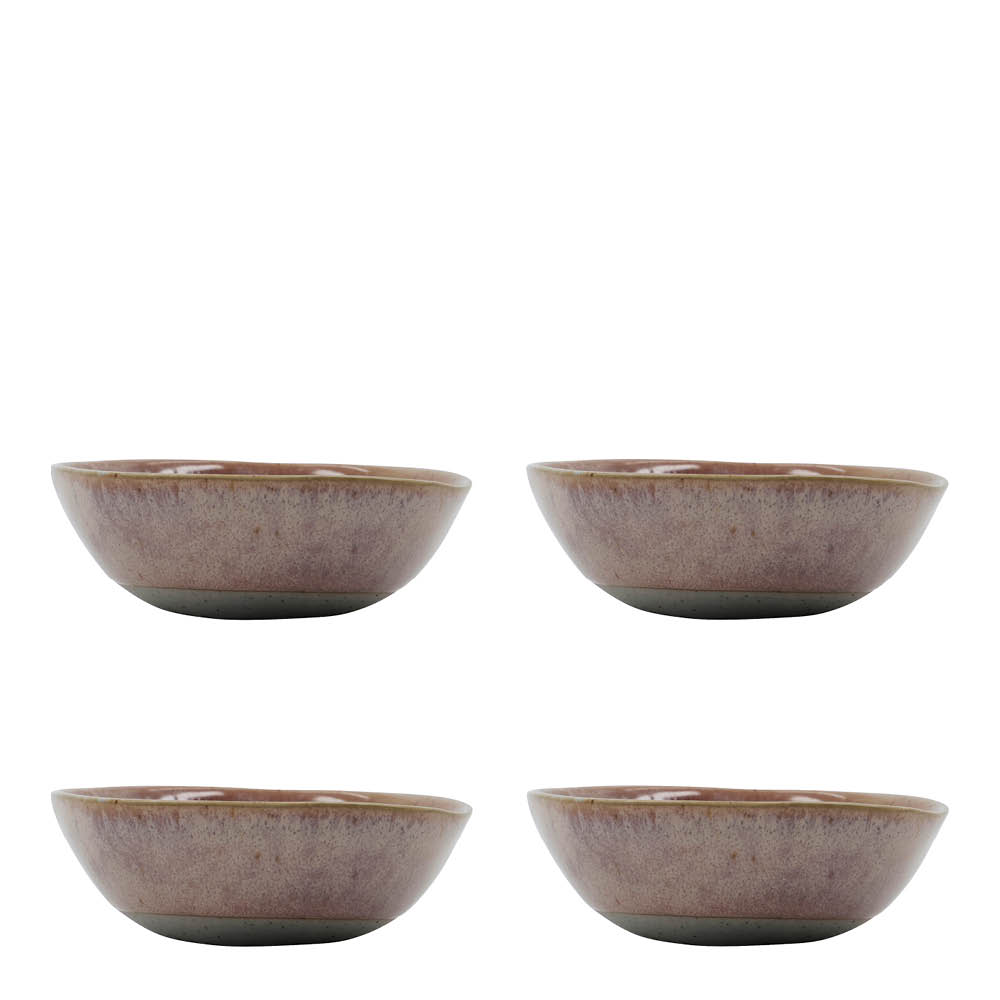 House Doctor Vida Kulho 6 cl 8x3,2 cm 4 kpl Vaaleanpunainen