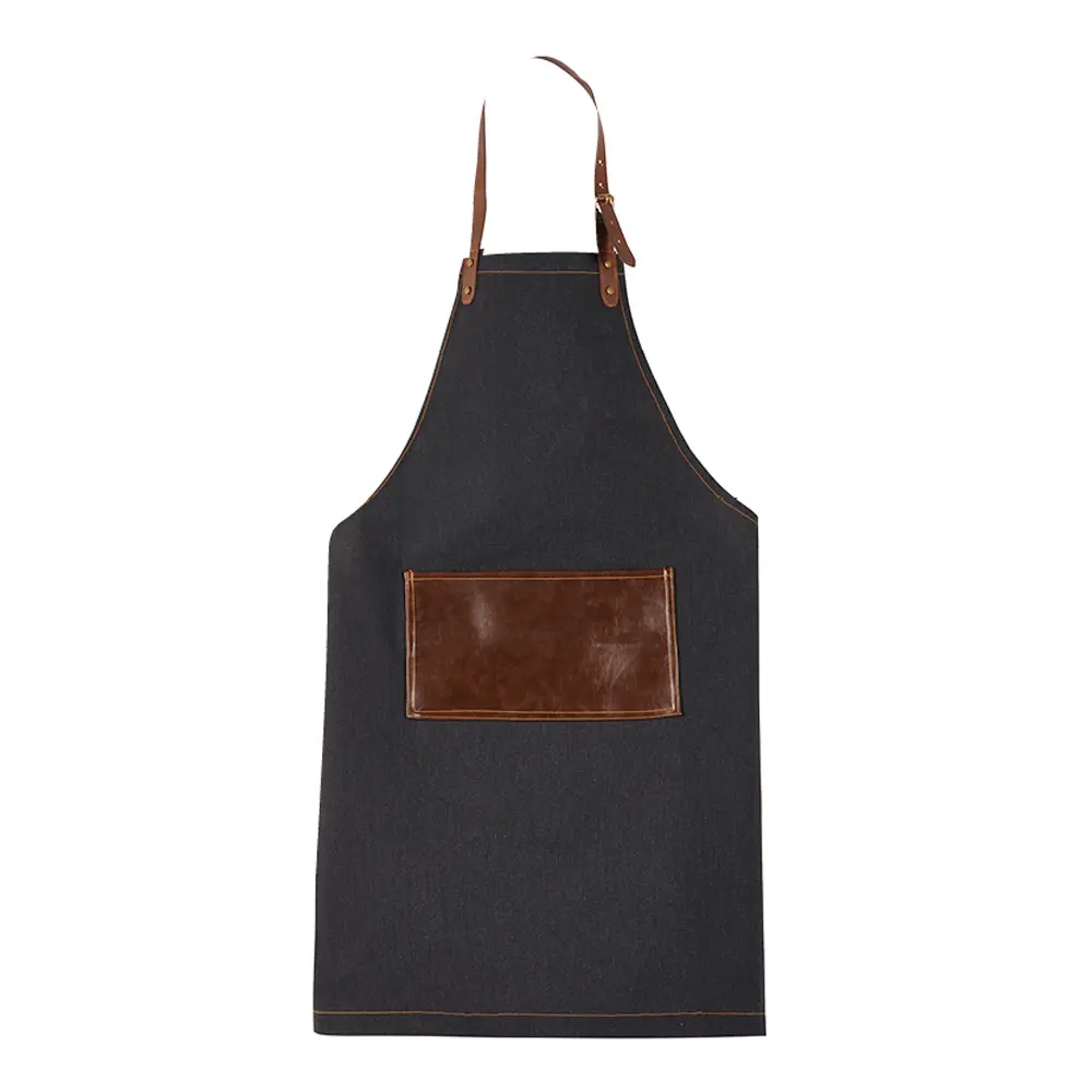 Elena forkle denimstoff m/lomme 70x80 cm pu-skinn