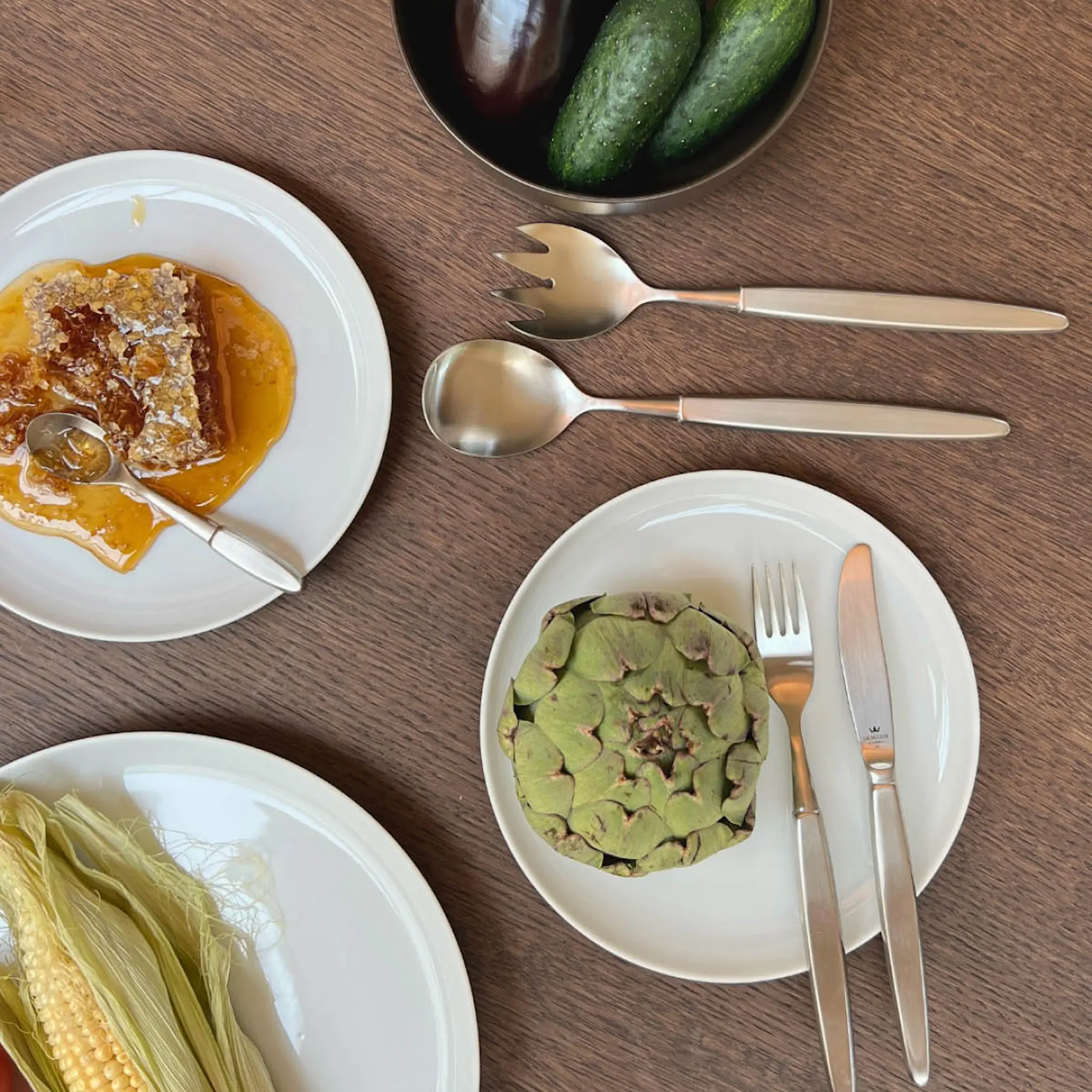 Skaugum Salaattiottimet 2 osaa Harjattu teräs