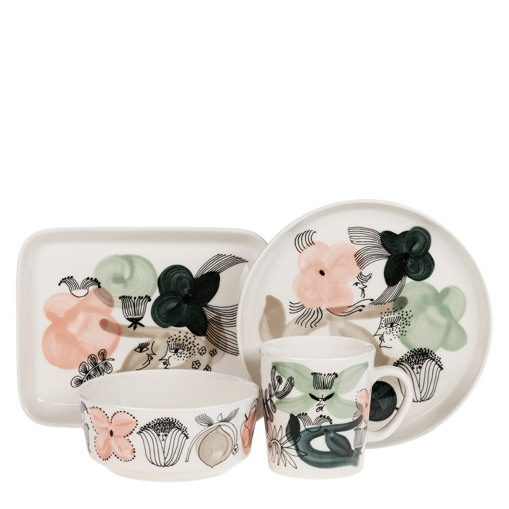 Arabia Kukkamaa skål 13 cm grön