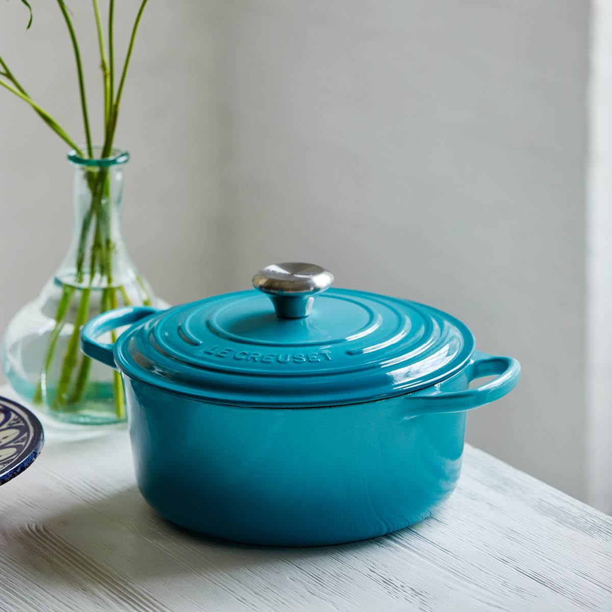 Le Creuset Signature Valurautapata pyöreä 26 cm 5,3 L Caribbean