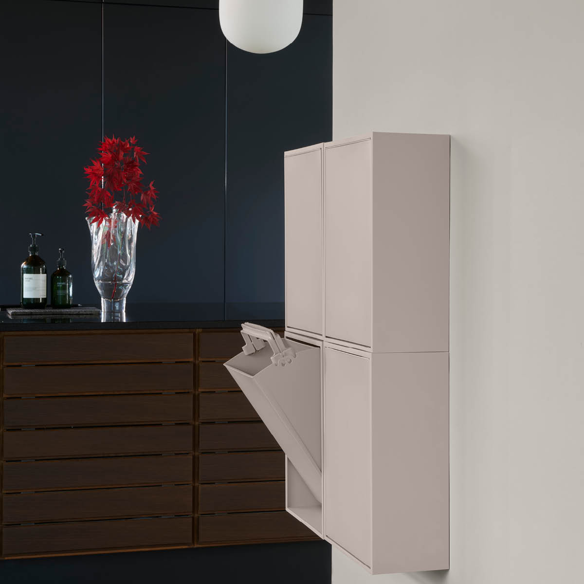 ReCollector Recycling Lajittelulaatikko 30x15x40 cm Silver Cloud Grey