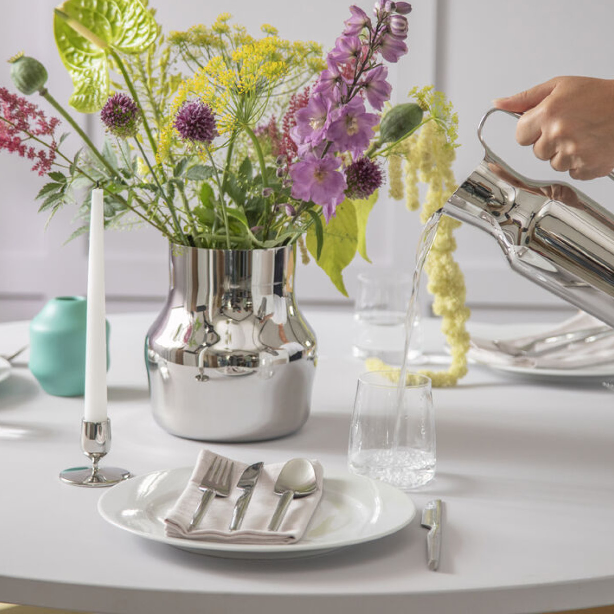 Gense Dorotea Vas 18x9,5 cm Blankt stål