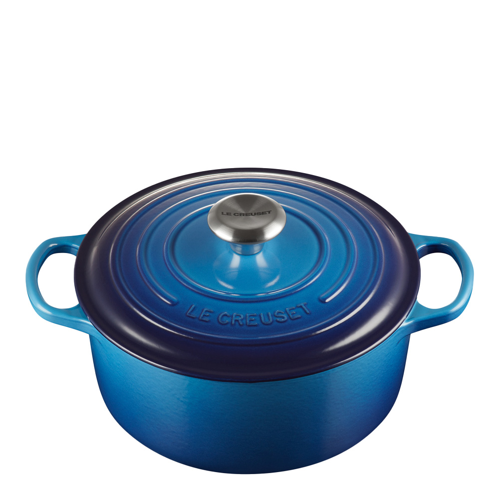 Le Creuset - Signature Valurautapata pyöreä 24 cm 4,2 L Azure