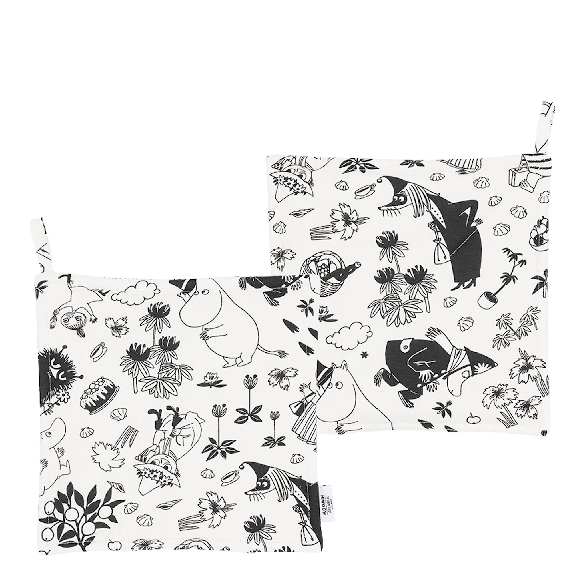 Moomin Arabia Mummi gryteklut 22x22 cm 2 stk offwhite