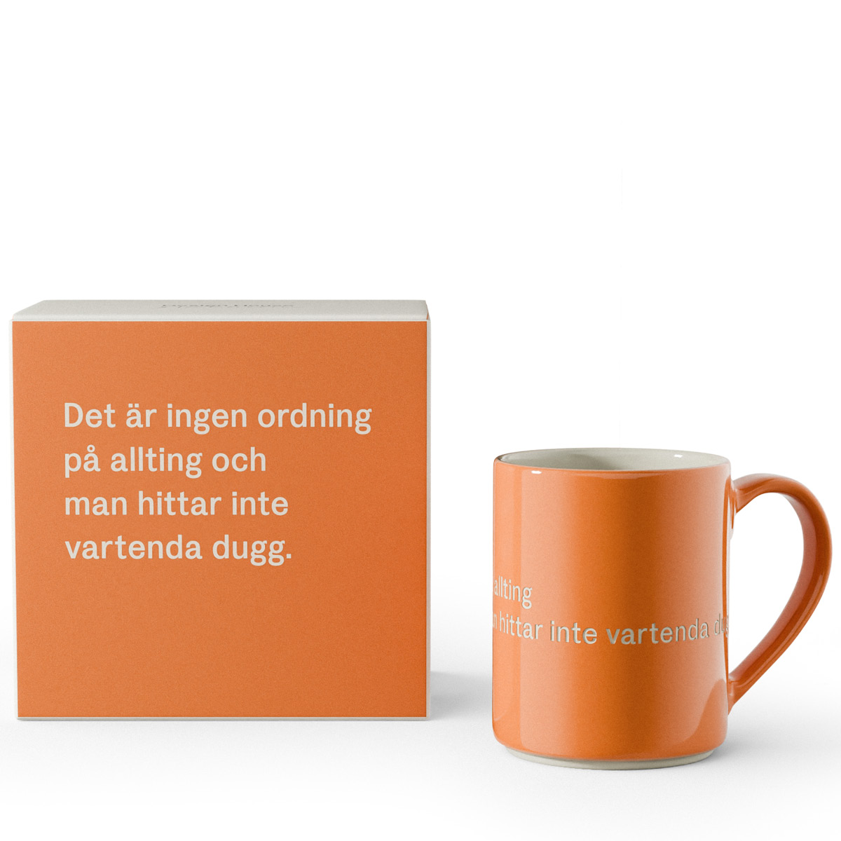 Design House Stockholm Astrid Lindgren Mugg Orange Det är ingen ordning