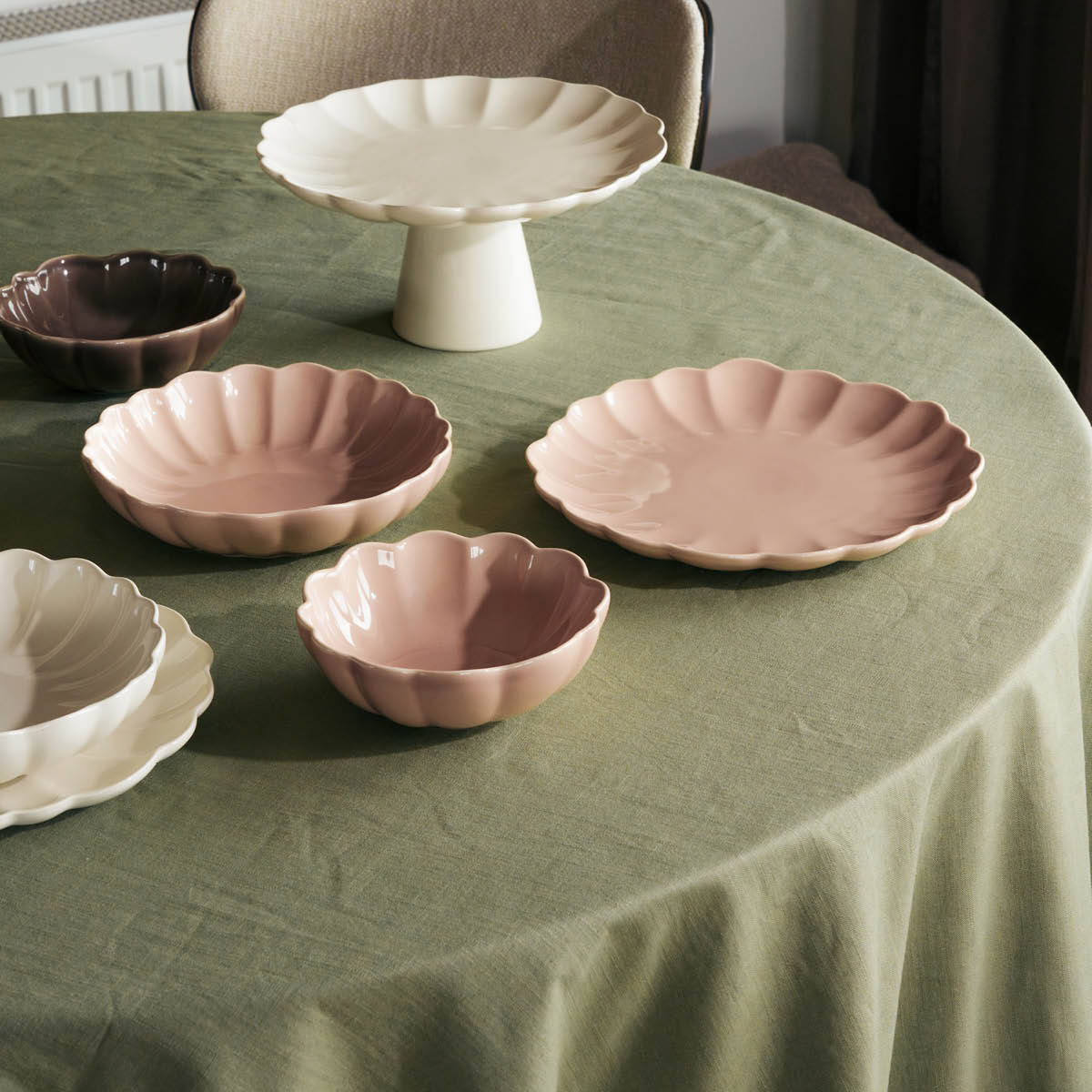 Stiernholm Lotus tallrik 27 cm dammrosa