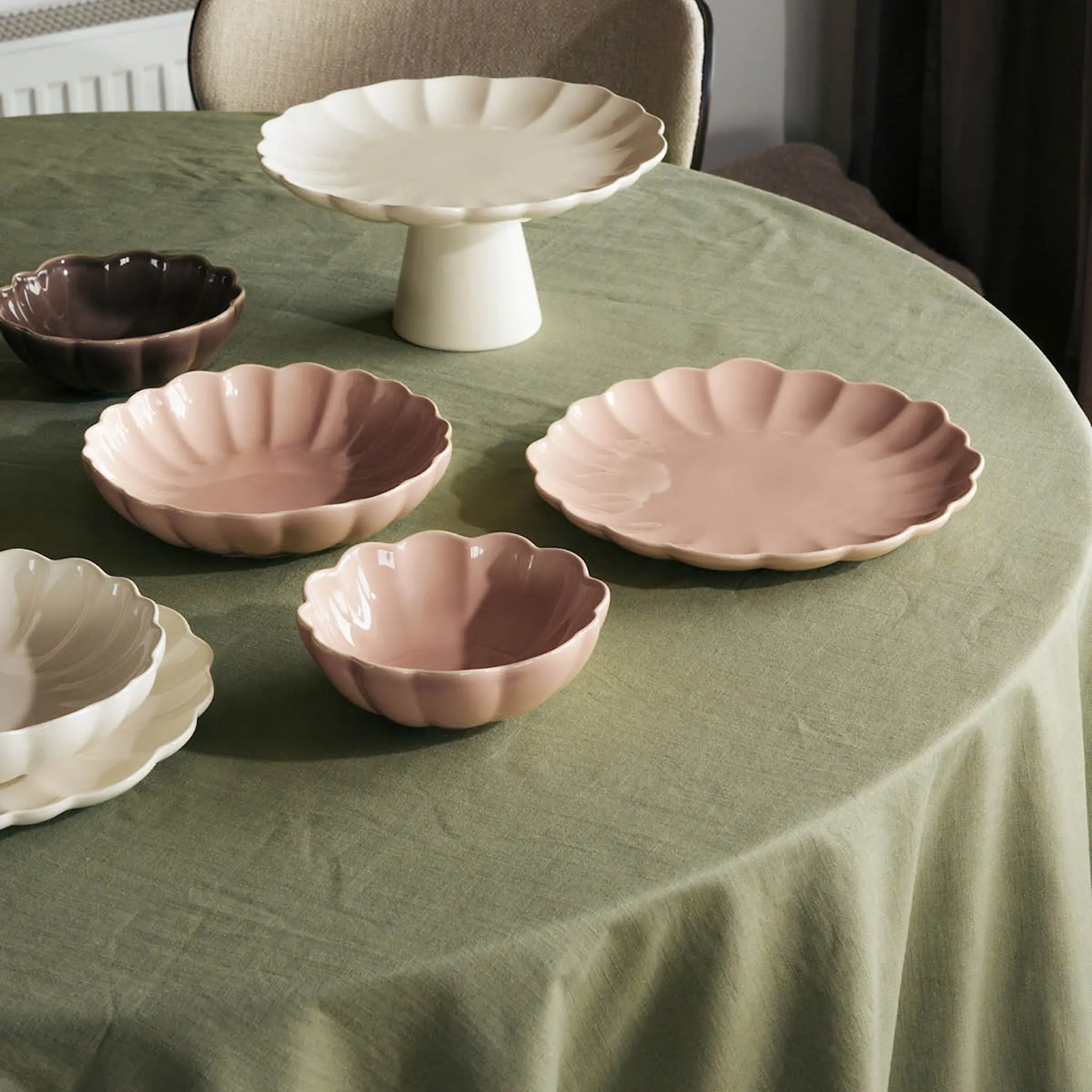 Stiernholm Lotus tallrik 27 cm dammrosa