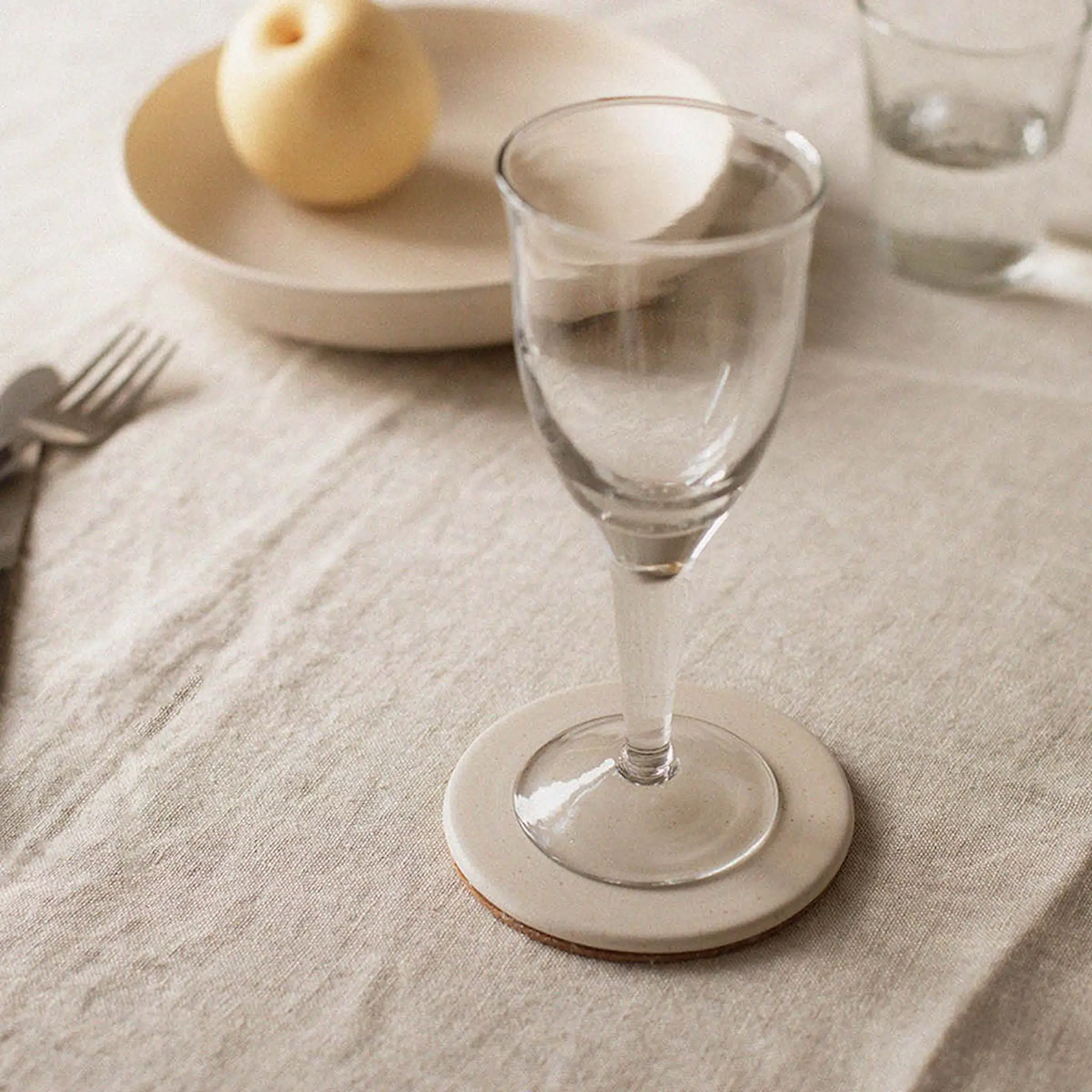 Tell Me More Palermo glasunderlägg 11 cm cream