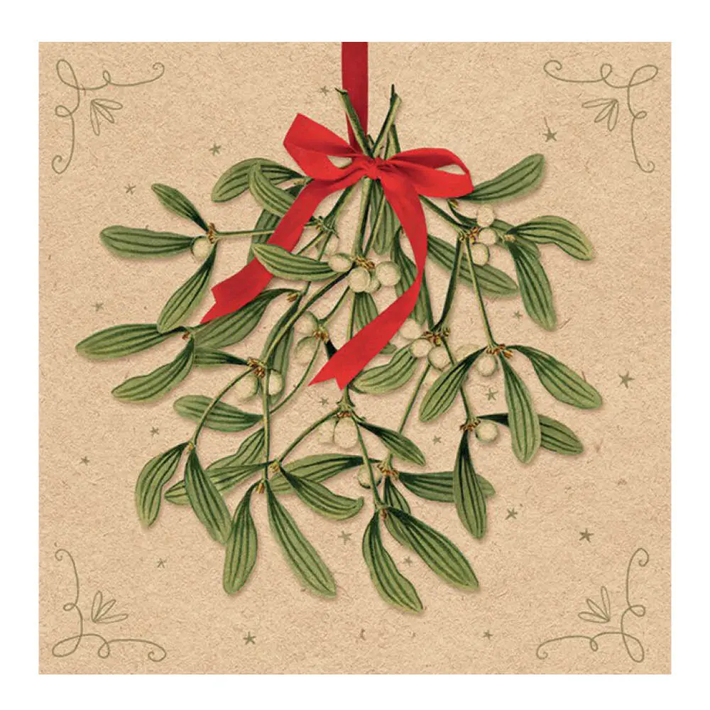 Servetti 33x33 cm 20 kpl Mistletoe with Bow