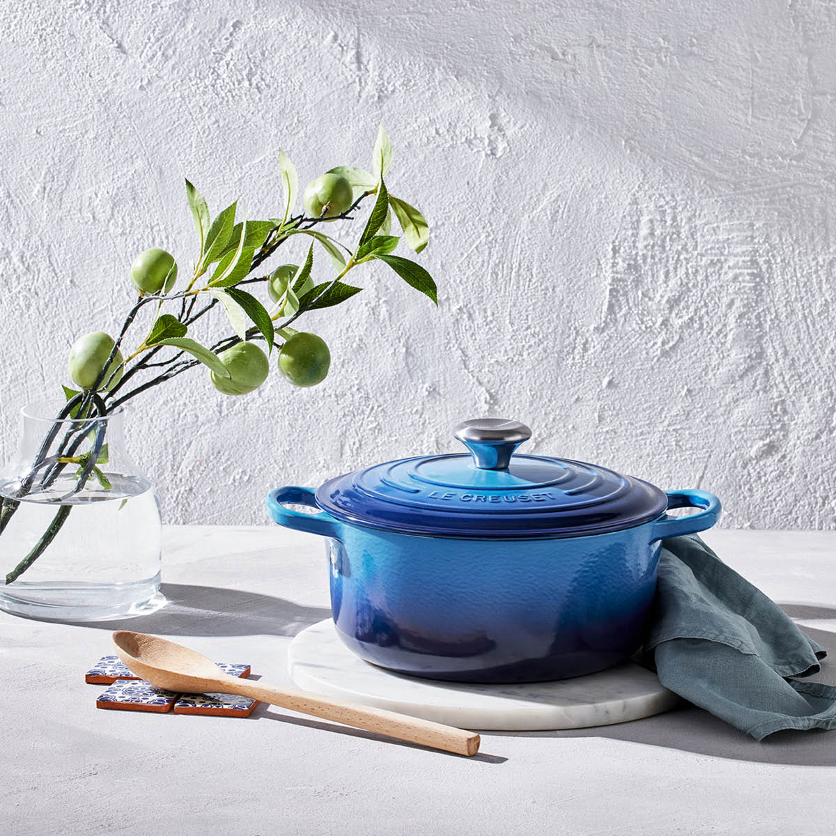 Le Creuset Signature støpejernsgryte rund 24 cm 4,2L azure