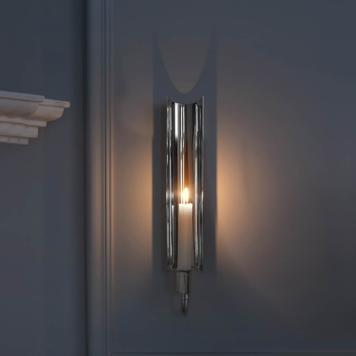 Skultuna Reflex väggljusstake 6,5x38 cm silver