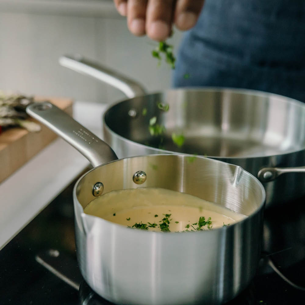 Skottsberg Kastrull med lock 14 cm / 1 L rostfritt stål