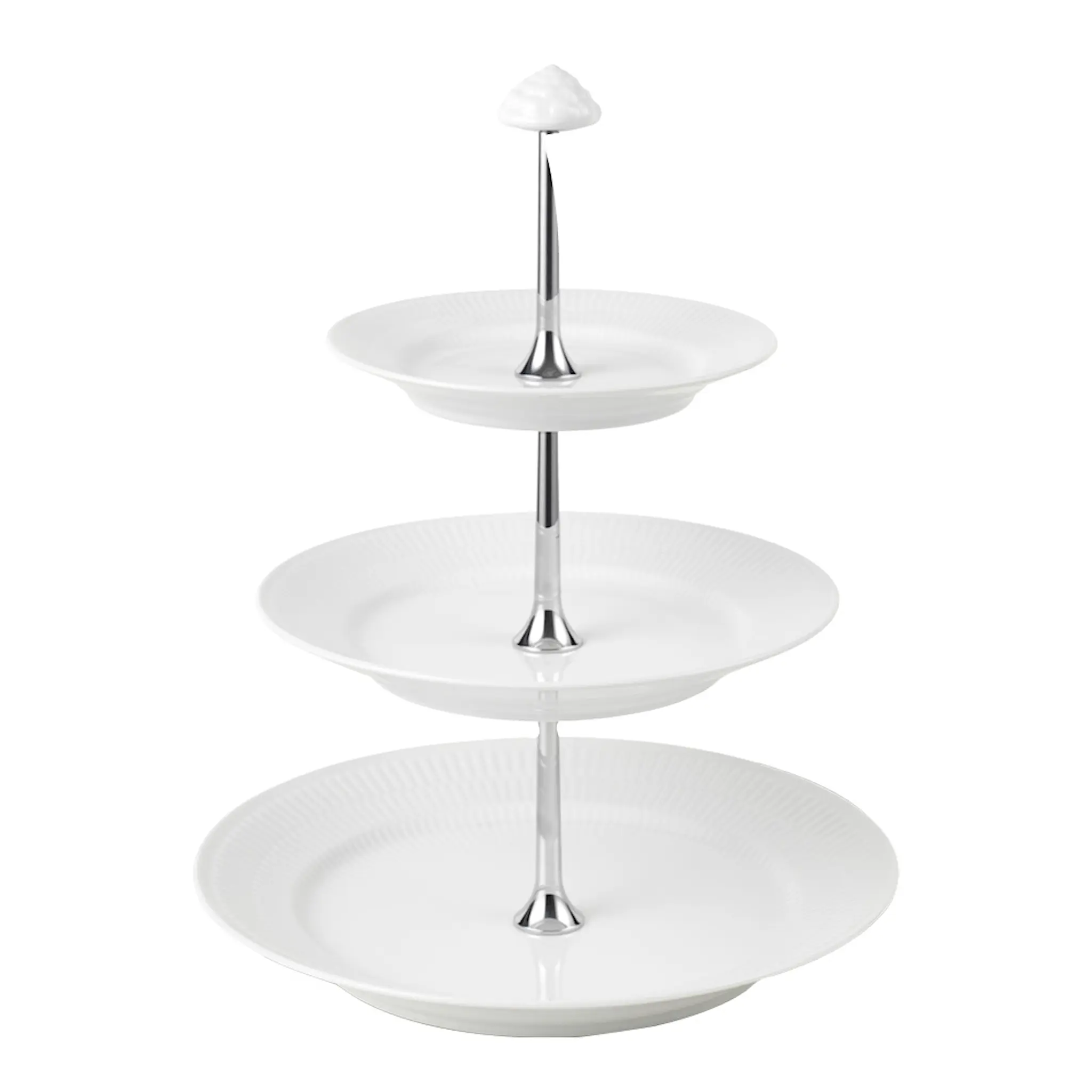 Royal Copenhagen White Fluted Fat 3 våningar