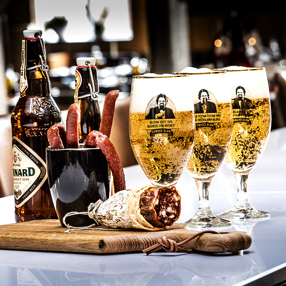 Edward Blom Collection ølglass No 2: Jag gillar fett