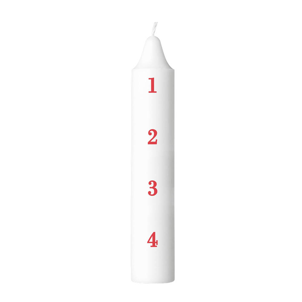 Liljeholmens Gille kalenderljus 1-4 27 cm röd