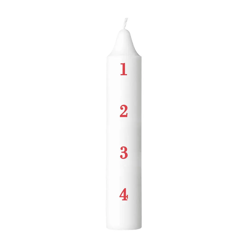 Gille kalenderlys 1-4 27 cm rød