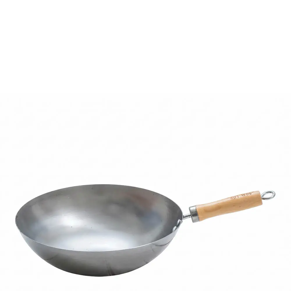Wokkipannu 30 cm hiiliteräs