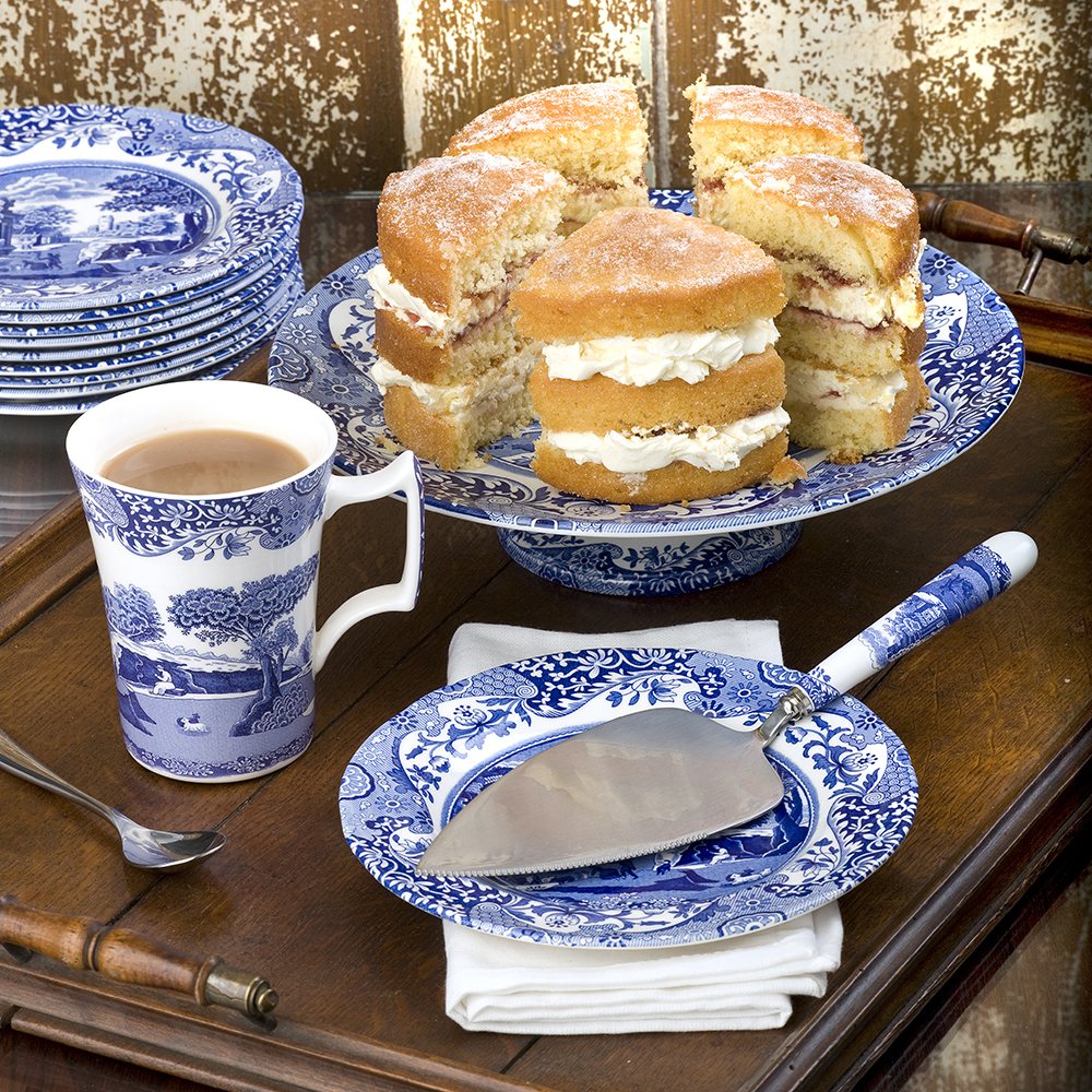 Spode Blue Italian asjett 15 cm blå/hvit