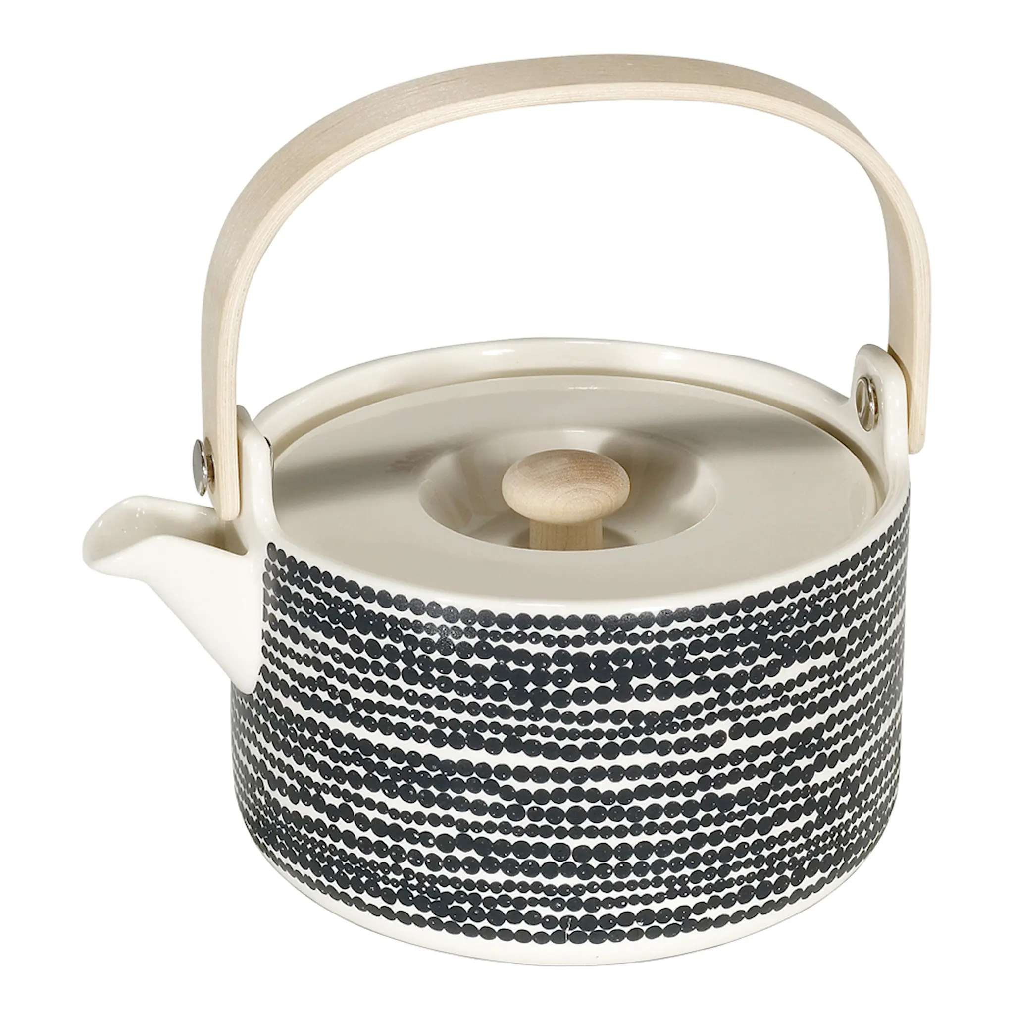 Marimekko Räsymatto Tekanna Svart liten prick 70 cl