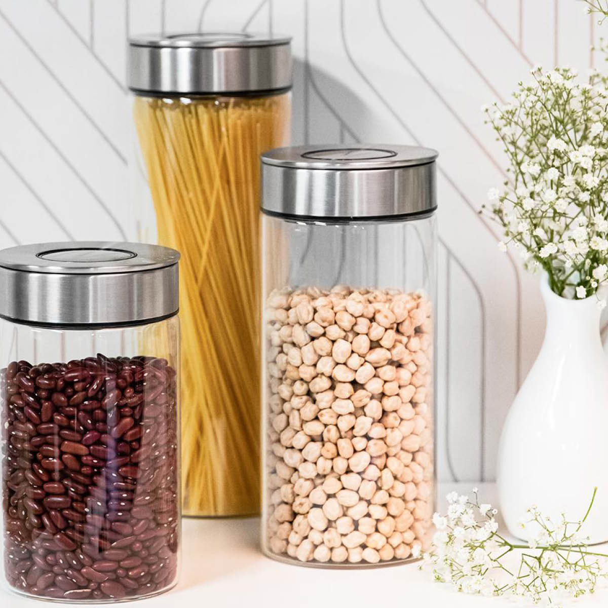 Tramontina Purezza oppbevaringsglass 1,4L klar