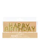 Tårtljus Happy Birthday guld