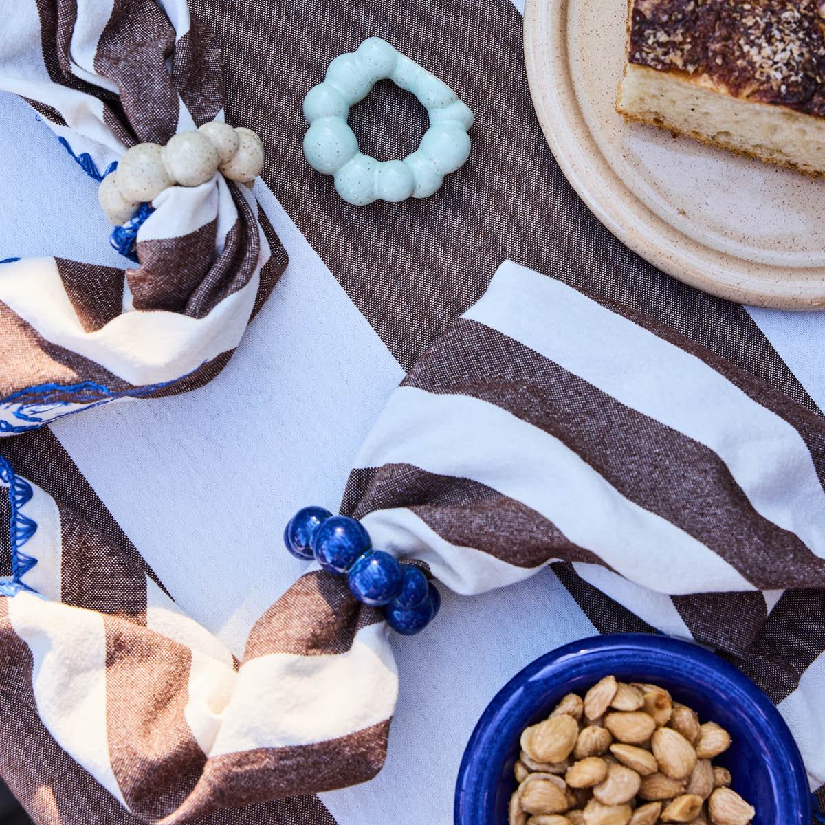 ByOn Porto servettring 6,5x2x2,5 cm 4-pack blå