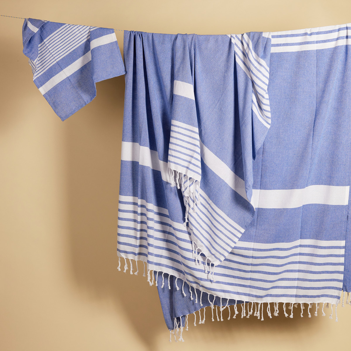 Sagaform Ella Hamam kjøkkenhåndkle 2 stk 50x70 cm blå