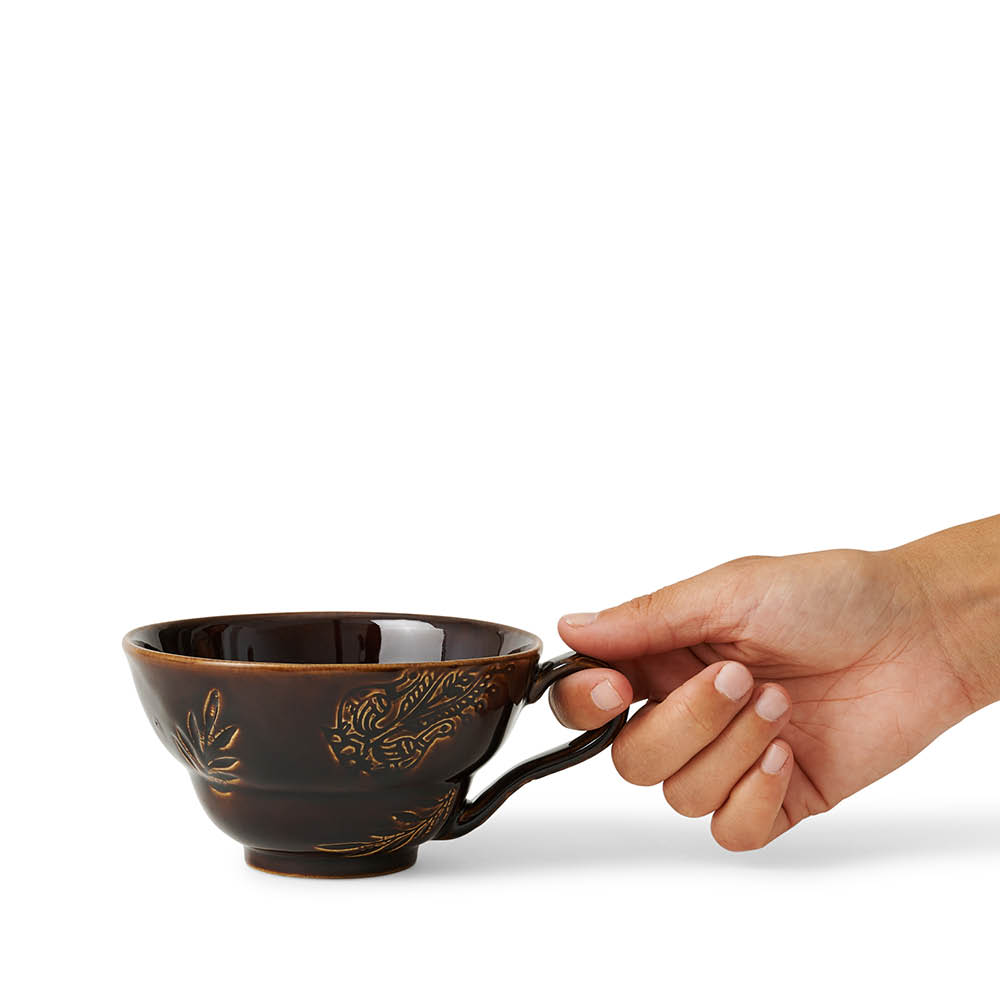 Sthål Arabesque mugg med öra 25 cl coffee