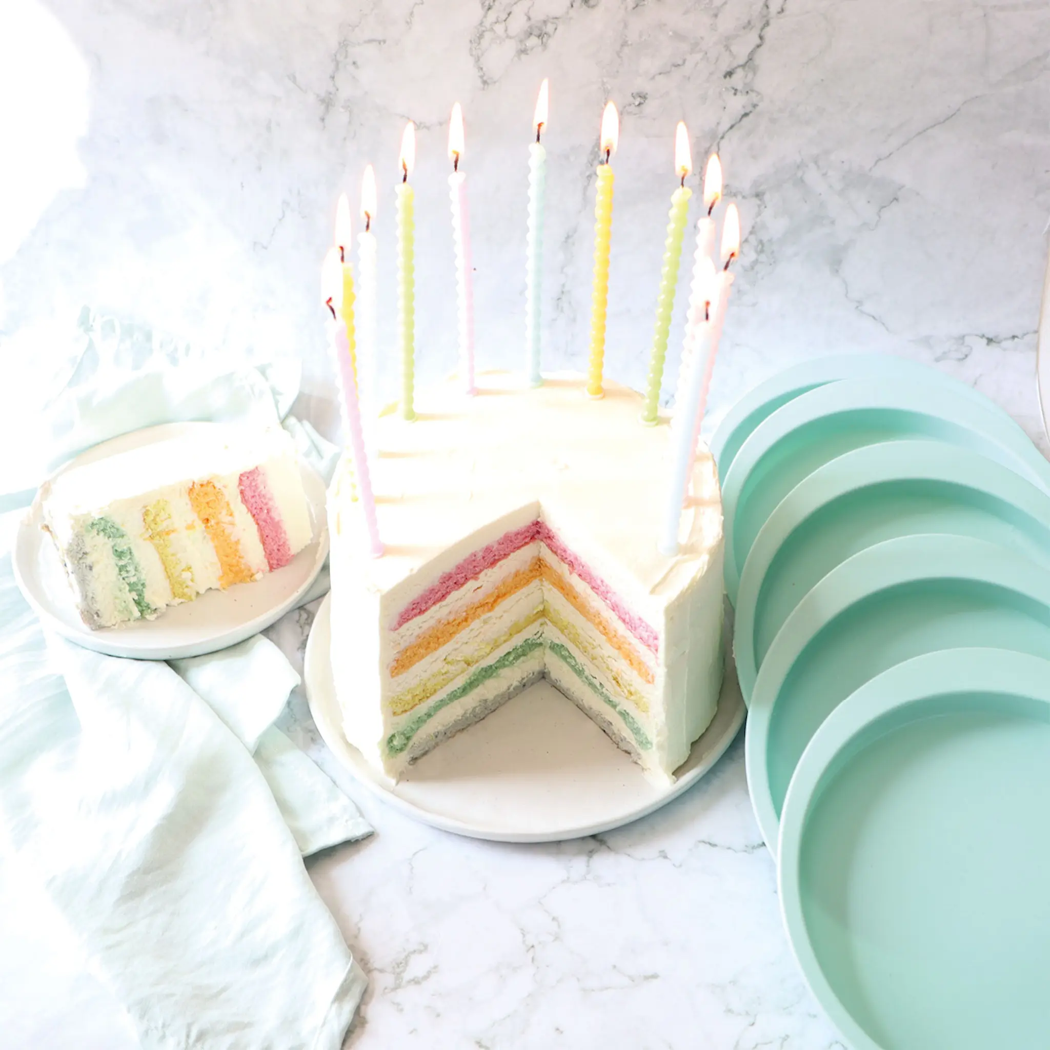 ScrapCooking Tårtljus vridna 12-pack 12 cm pastell mix