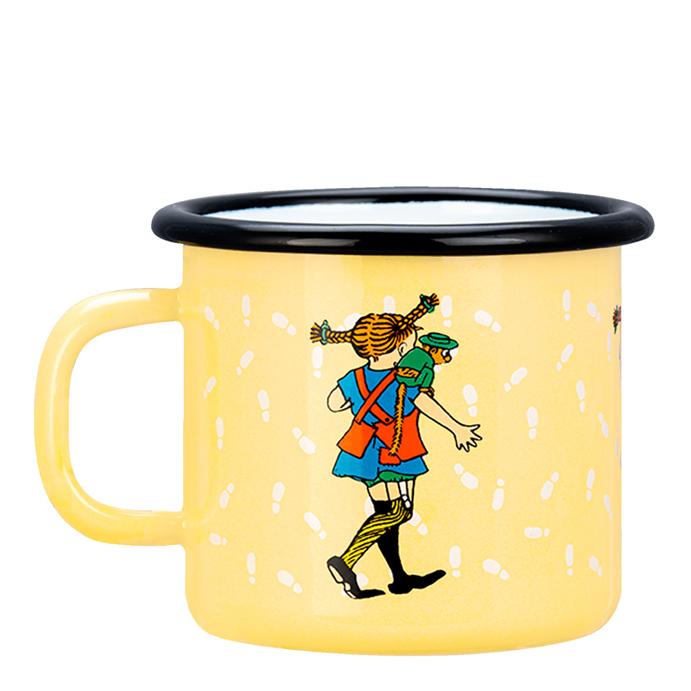 Muurla Peppi Pitkätossu Emalimuki 2,5 dl Jalanjäljet