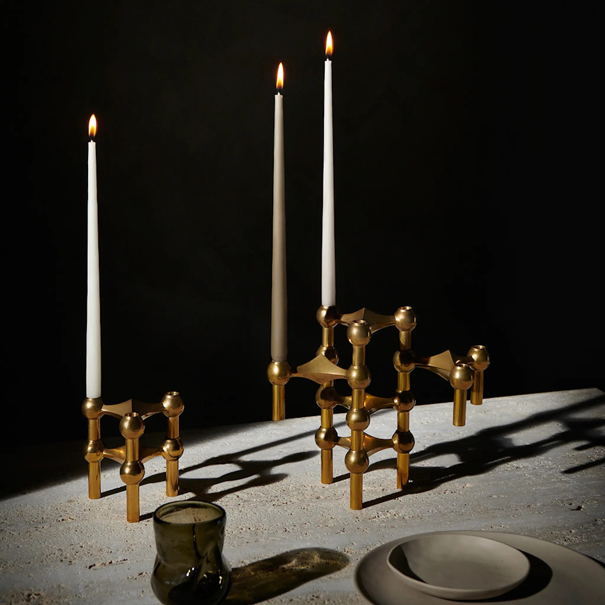 Stoff Nagel Stoff Nagel Kynttilänjalka 3 kpl Messinki