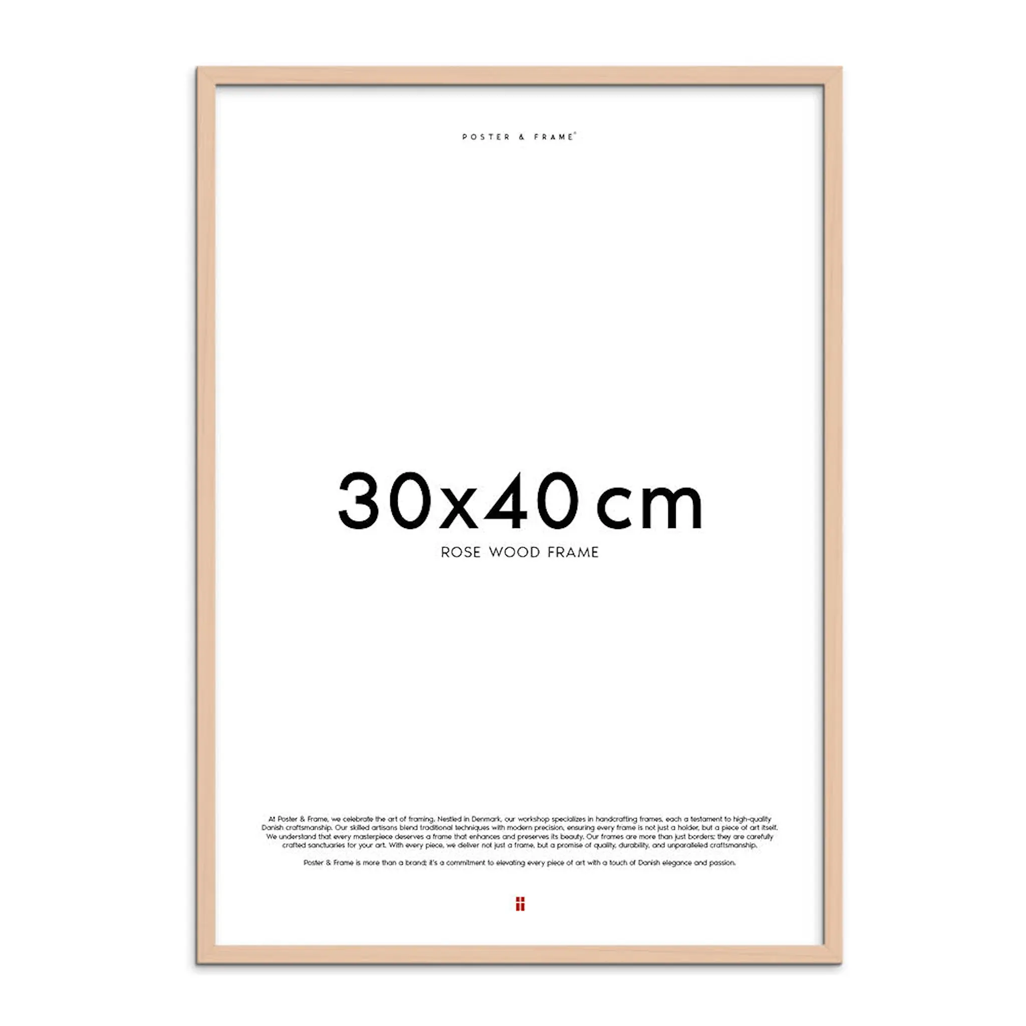 Poster & Frame Träram 30x40 cm rose