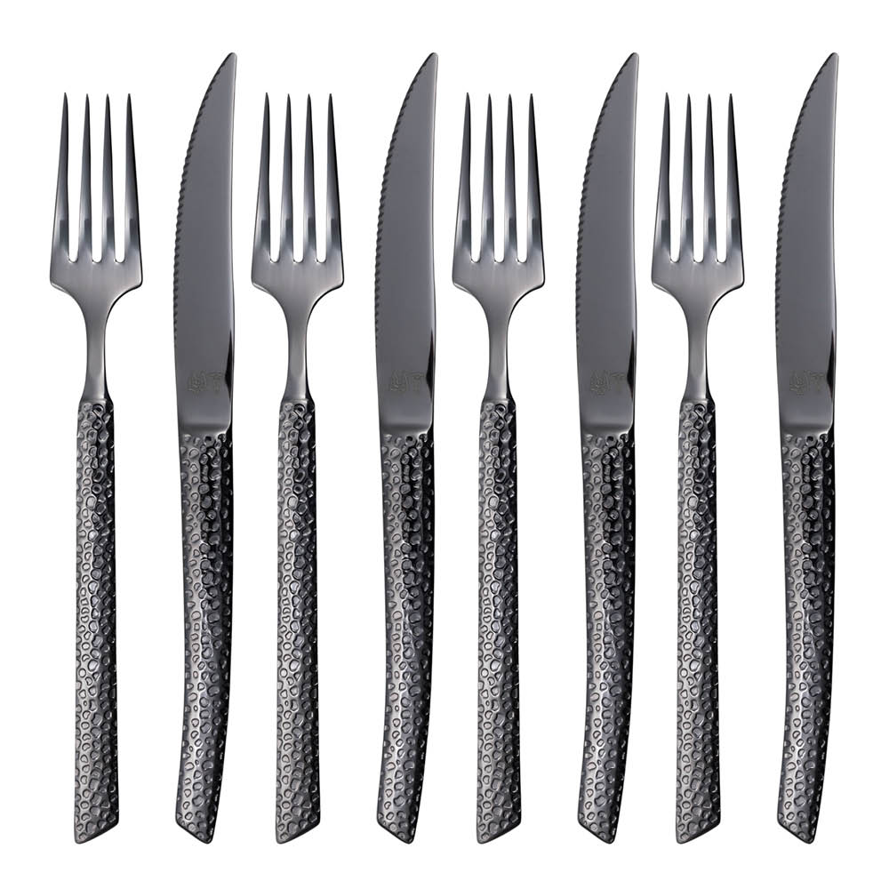 Vargen & Thor Lava bestickset 8 delar antracit