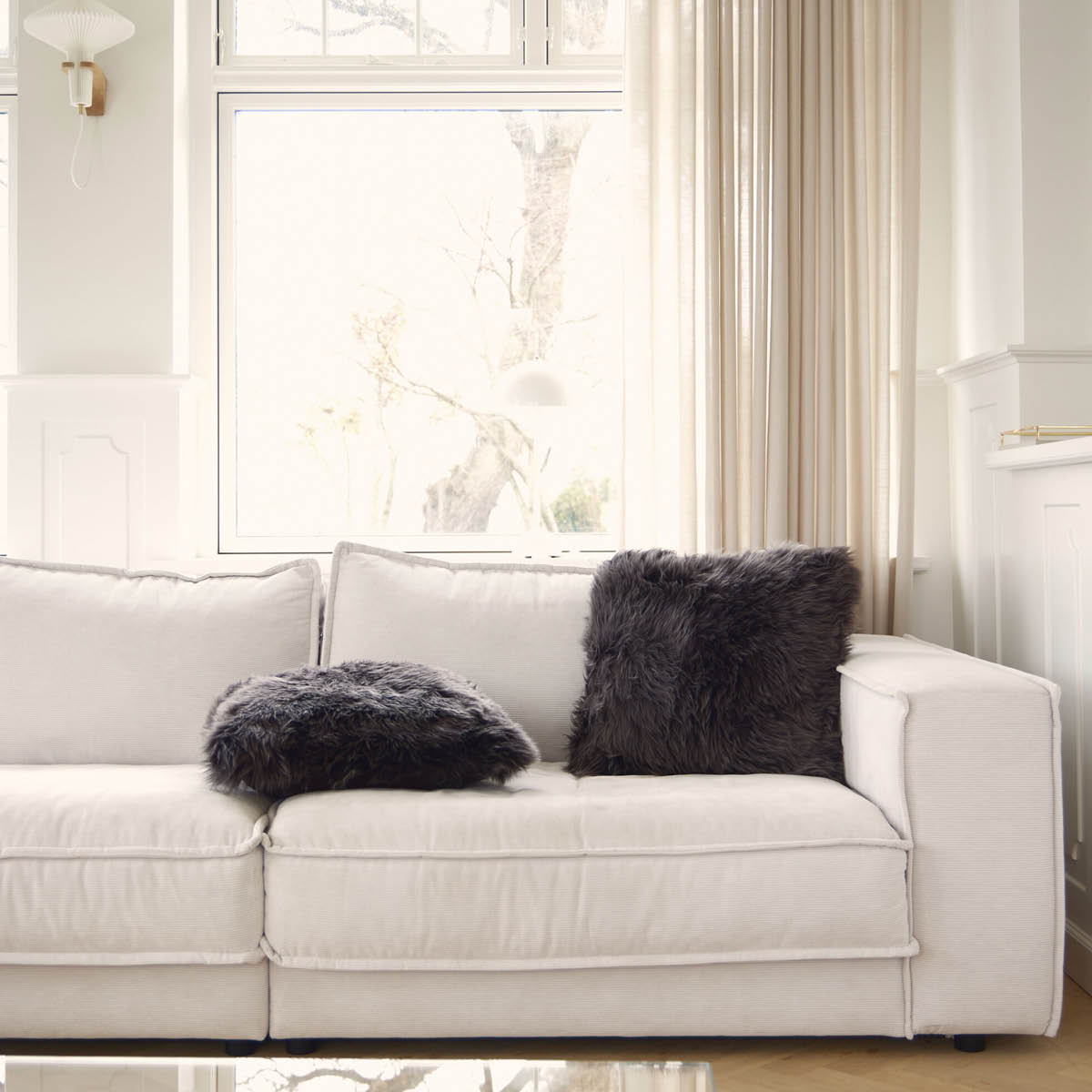 Natures Collection Tyynynpäällinen New Zealand lampa 40x40 cm suklaa