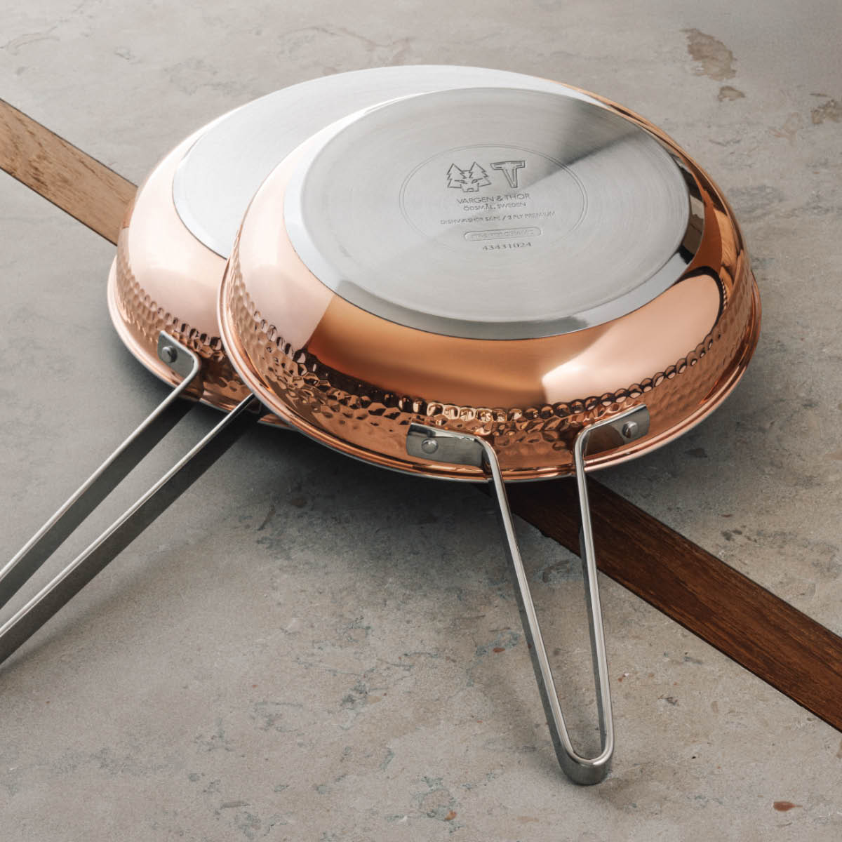 Vargen & Thor Mjölner YB stekepannesett 2 deler 22+28 cm kobber