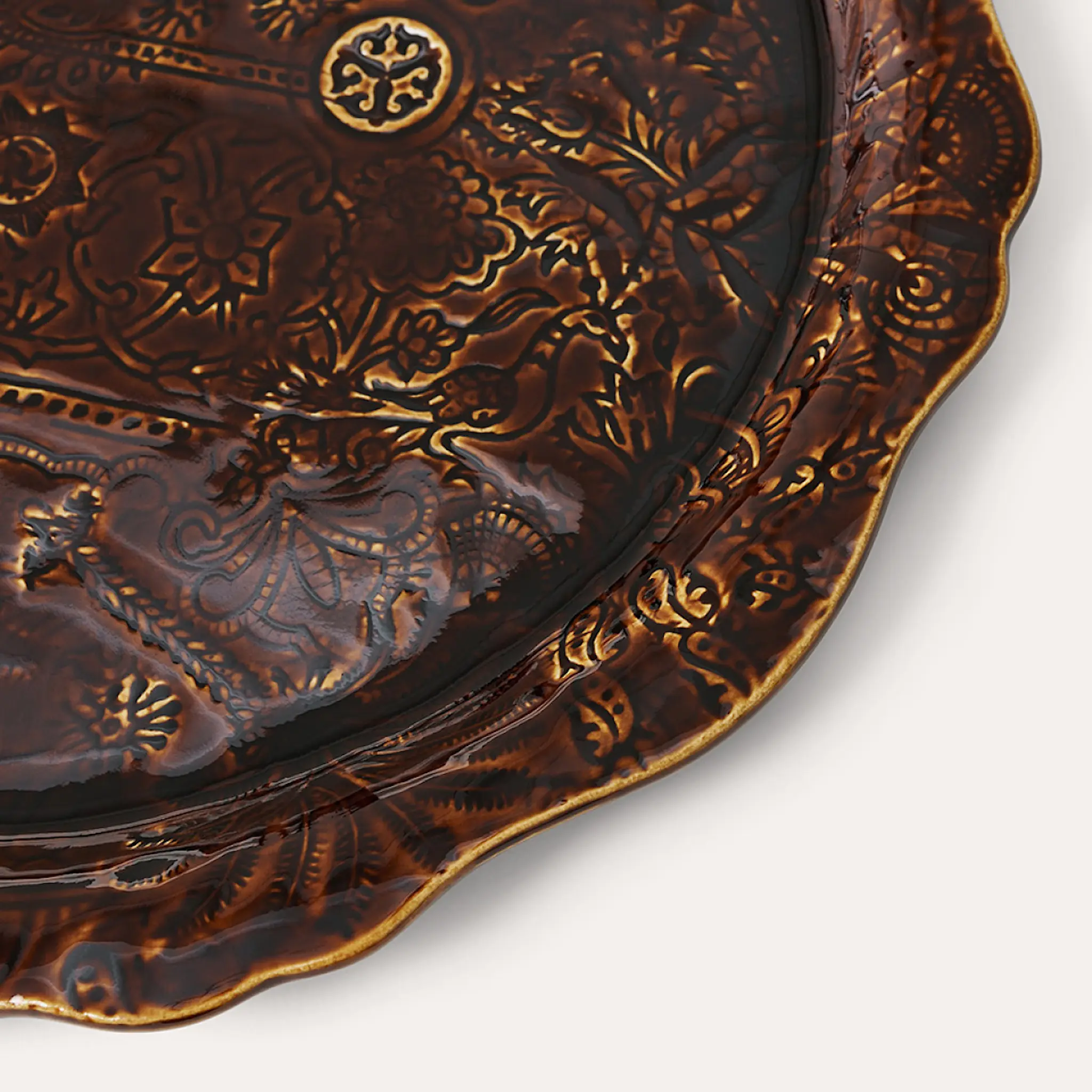 Sthål Arabesque serveringsfat 34 cm coffee