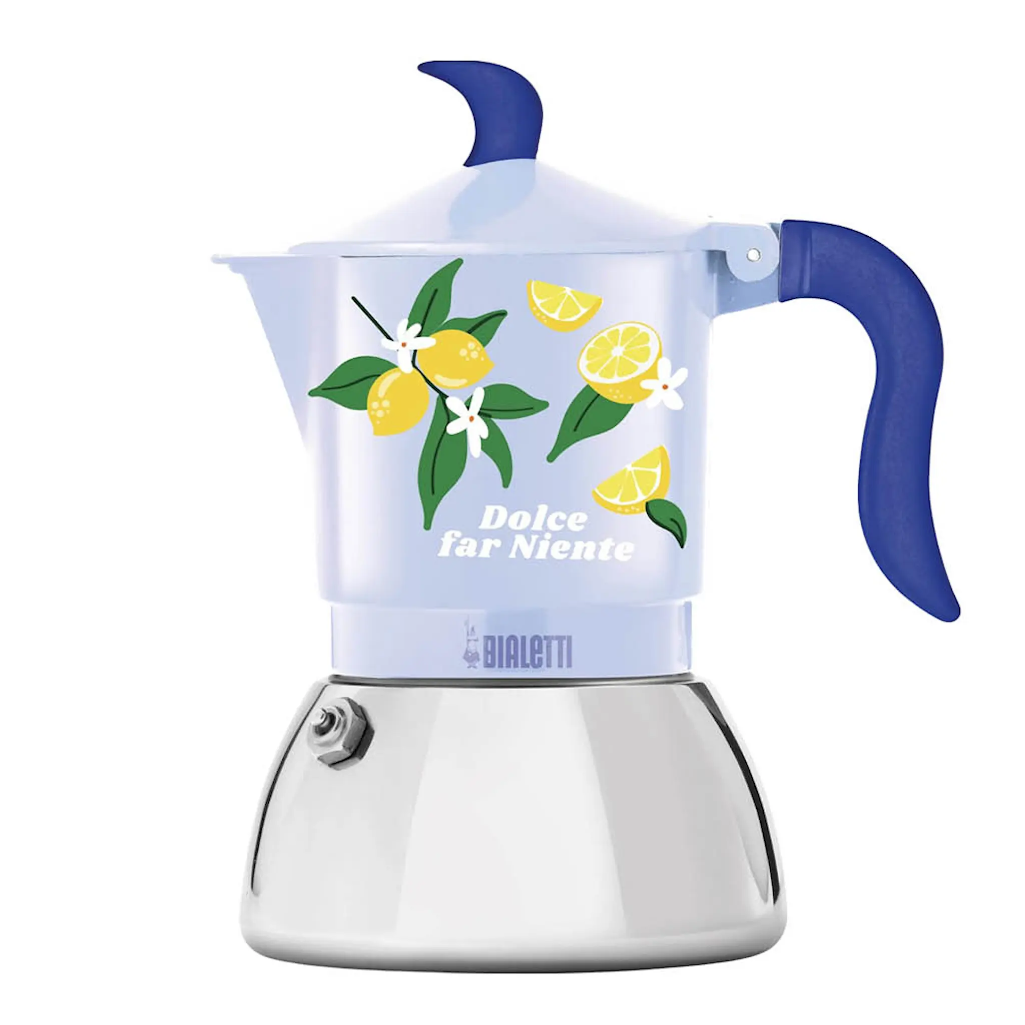 Bialetti Mercato Della Frutta espressokanne 4 kopper induksjon lys blå