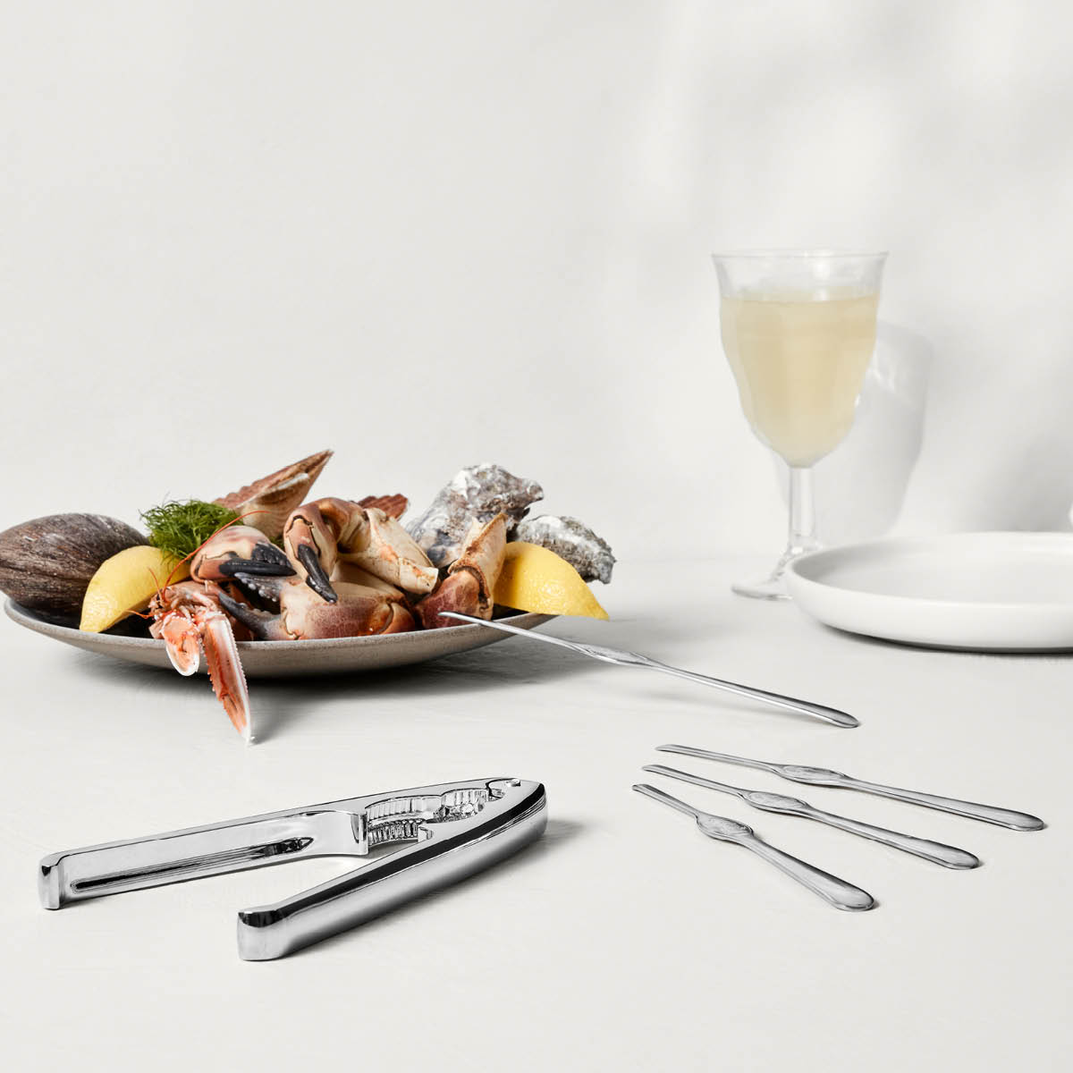 Hardanger bestikk Skaldjursset för hummer 7 delar