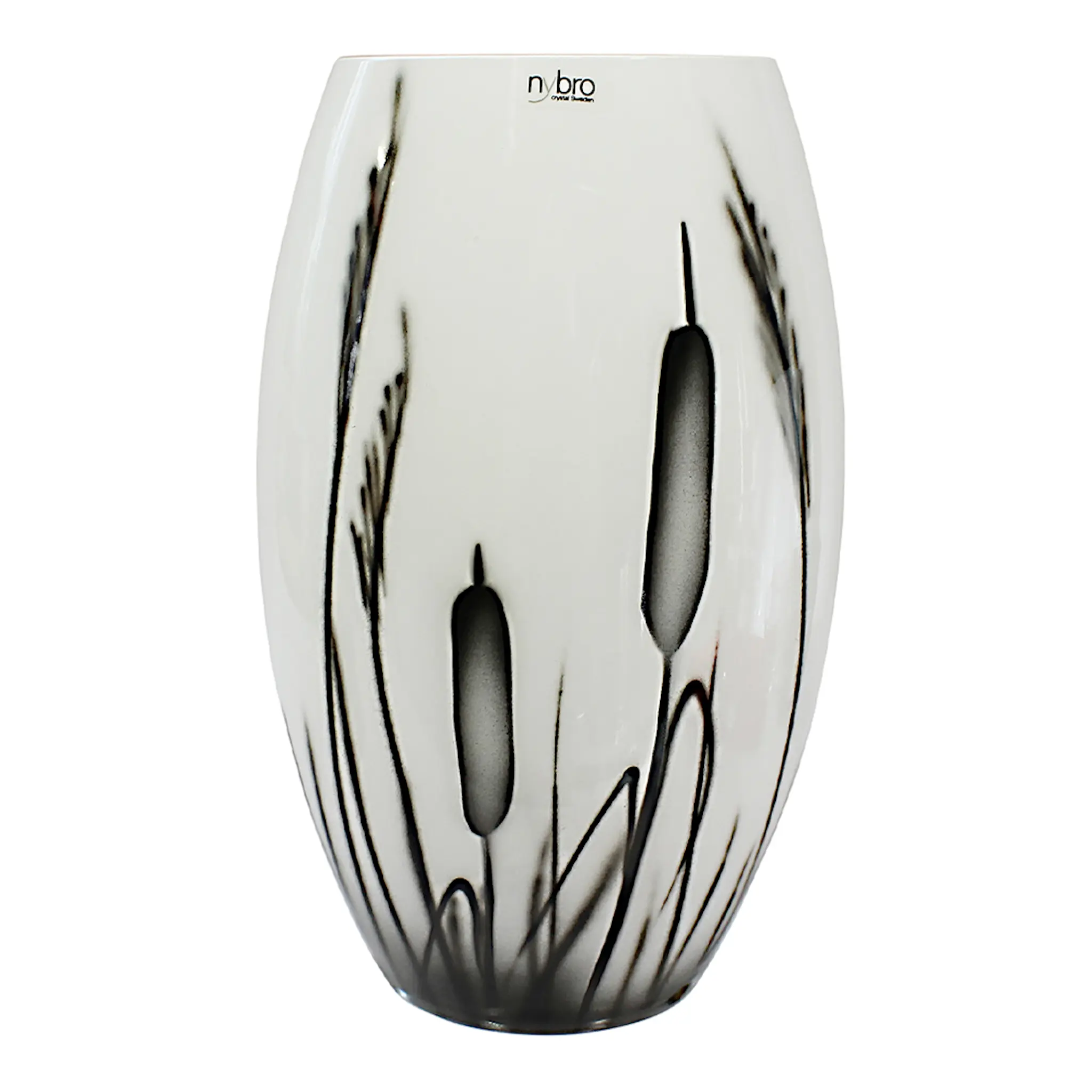 Nybro Crystal Kaveldun Vas 20 cm Vit