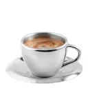 Mugg med assiett 22 cl stål